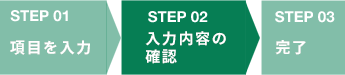 STEP02 入力内容の確認