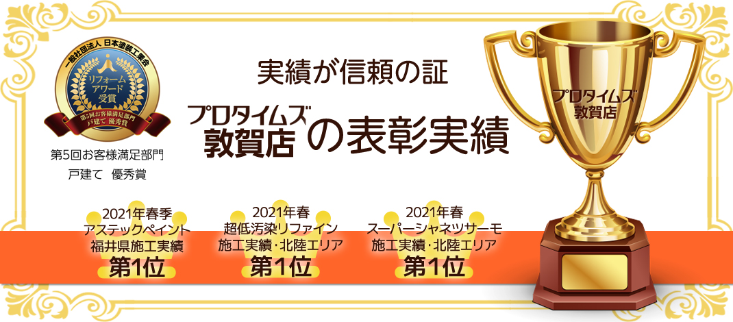 プロタイムズ敦賀店の表彰実績