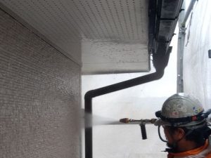 敦賀市の外壁塗装工事（高圧洗浄）